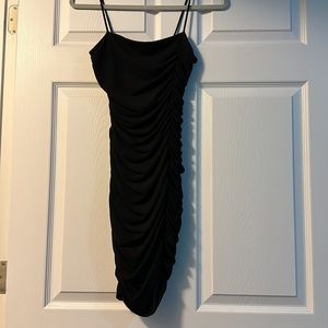 Black ruched mini dress WINDSOR